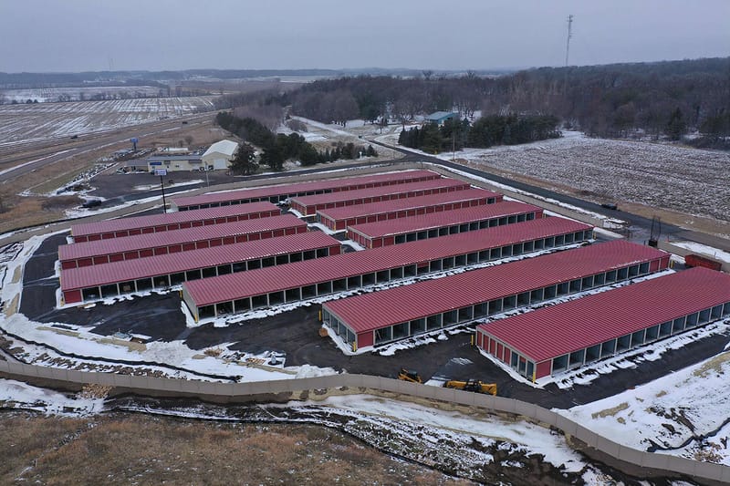 Lock Tight Storage in River Falls, Wisconsin — aerial view of the facility